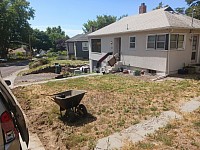 My first job I quoted. An artificial lawn to replace this old one. I definitely underquoted here lol.