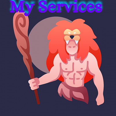 The services I can provide. Made in Canva.